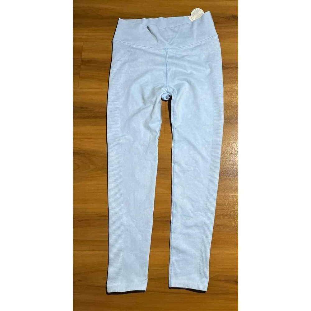 Womens NWT Aerie Offline Seamless Yoga Gym Training Powder Blue Leggings
